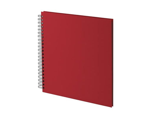 Rössler | Fotoalbum Spiralbindung rot | 29 cm x 29 xm, 60 schwarze Seiten
