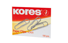 Kores | Büroklammern 25 mm | 100 Stück, Eigenschaft: Verzinkt