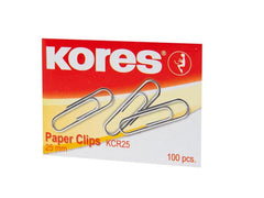 Kores | Büroklammern 25 mm | 100 Stück, Eigenschaft: Verzinkt