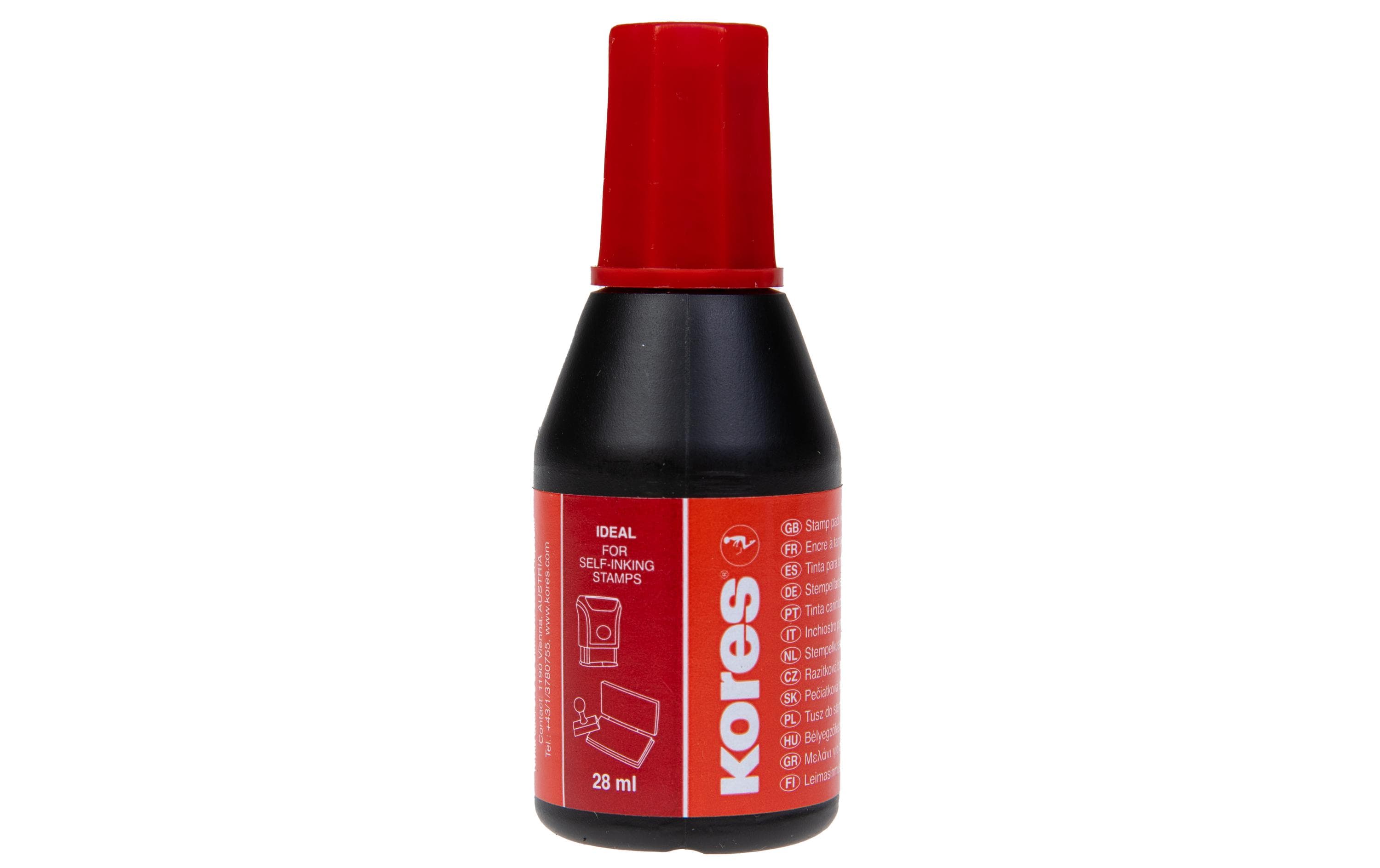 Kores, Stempelfarbe 28 ml, Rot