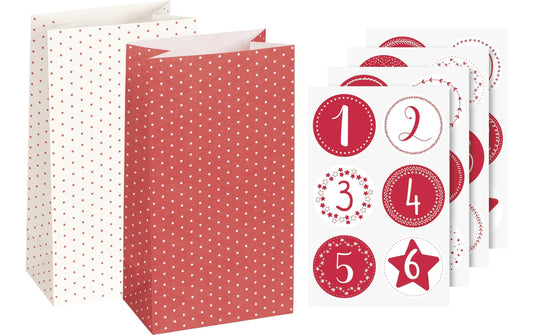 Heyda | Adventskalender-Set klein | 24 Stück, Grösse 180 x 97 x 60 mm