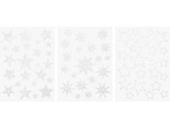 Heyda | Fensterbilder Sterne A4 weiss | 3 Bogen