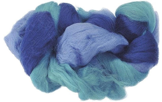 Heyda, Filzwolle 3-Strang-Mix 50 g, Blau/Tü