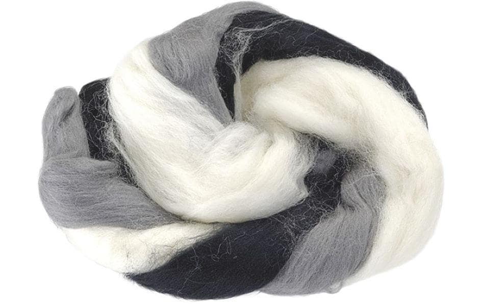 Heyda, Filzwolle 3-Strang-Mix 50 g, Grau/Sc