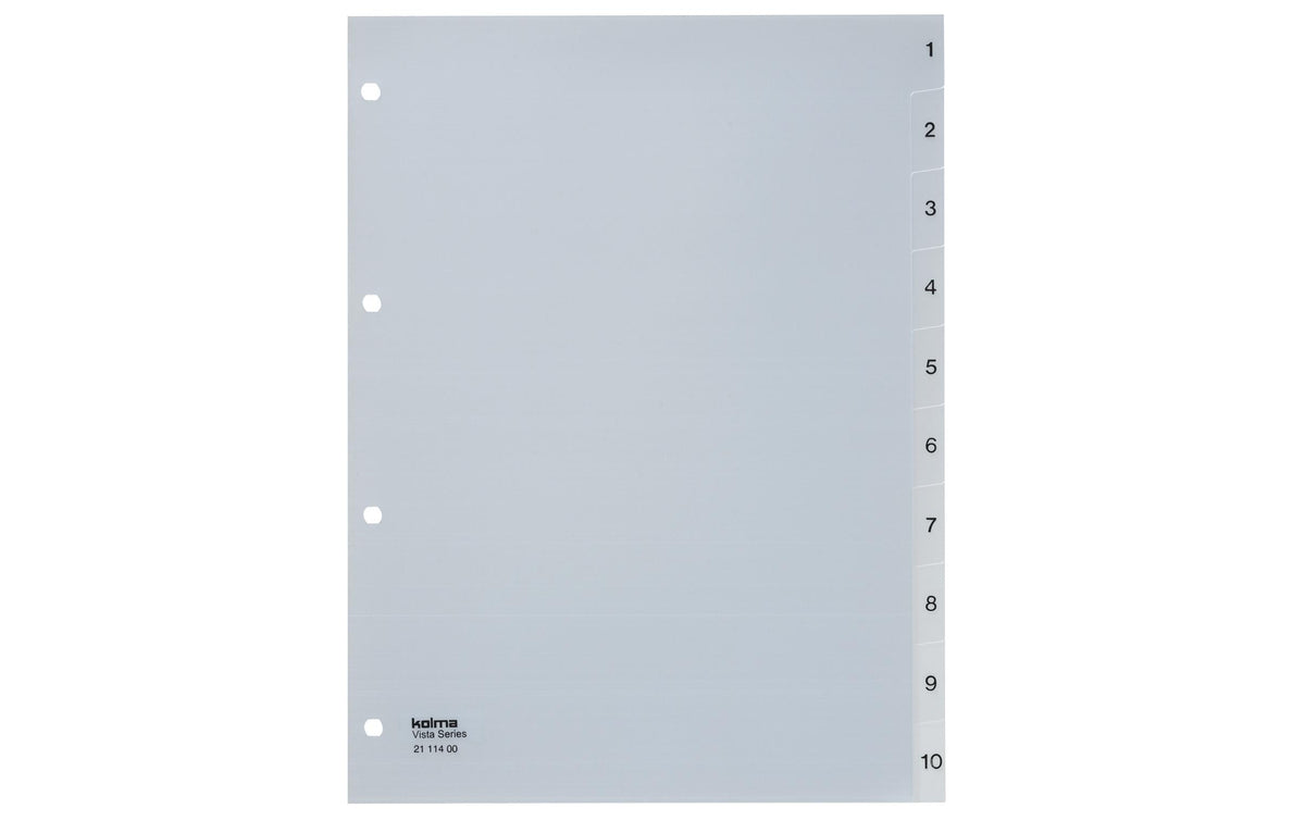 Kolma, Register A4 Vista 1-10