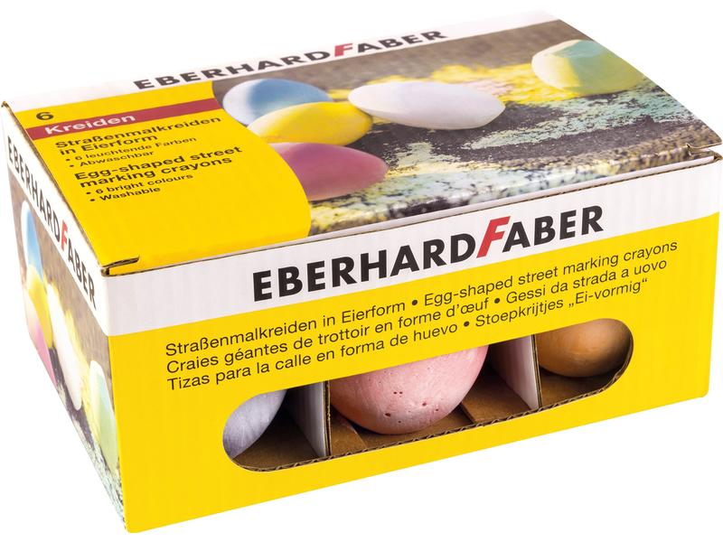 Eberhard Faber | Eberhard F. Strassenmalkreide in Eierform | 6 Stück