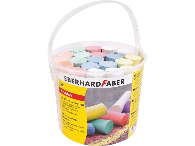 Eberhard Faber | Strassenmalkreide im Eimer | 20 Stk.