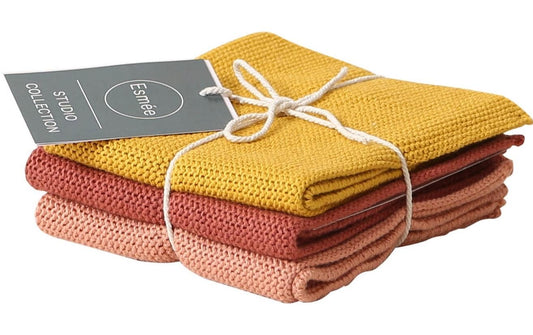 Esmée gestrickte Reinigungstücher, 3 Stk.