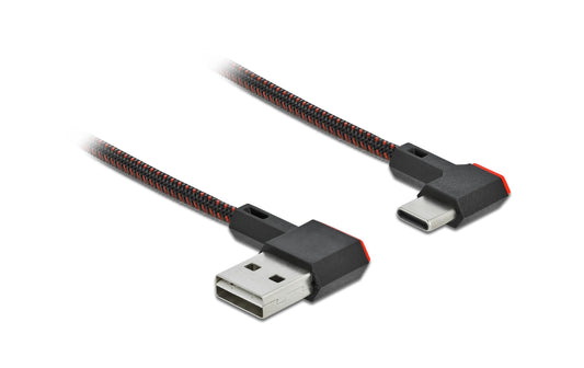 Delock EASY USB2.0-Kabel A-C: 0.5m, schwarz