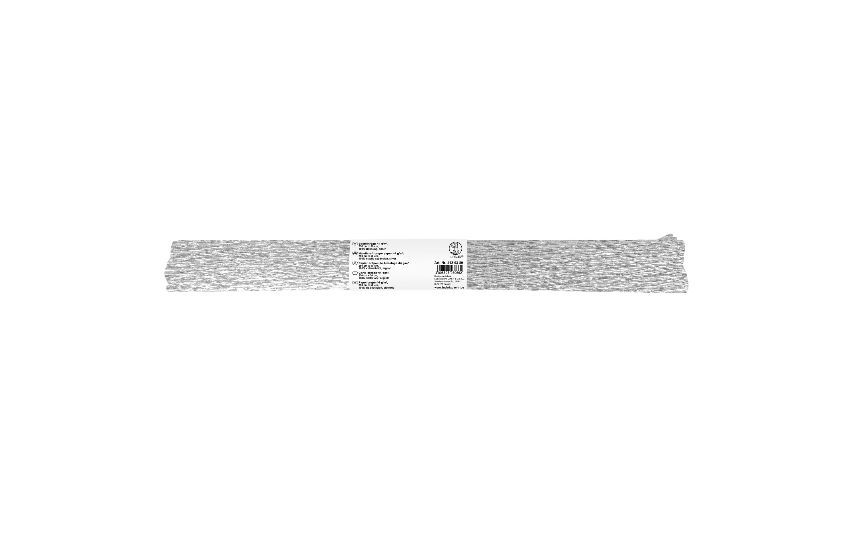 URSUS, Krepppapier 50 cm x 2.5 m, 32 g/m²,