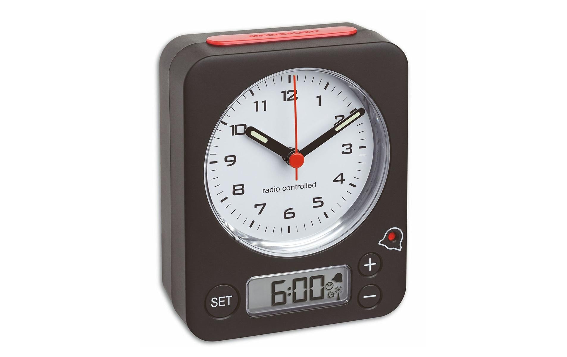 TFA Dostmann, Funkwecker Combo Rot/Schwarz