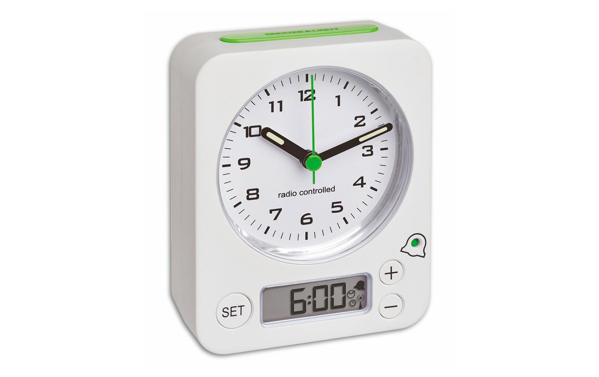 TFA Dostmann, Funkwecker Combo Grün/Weiss