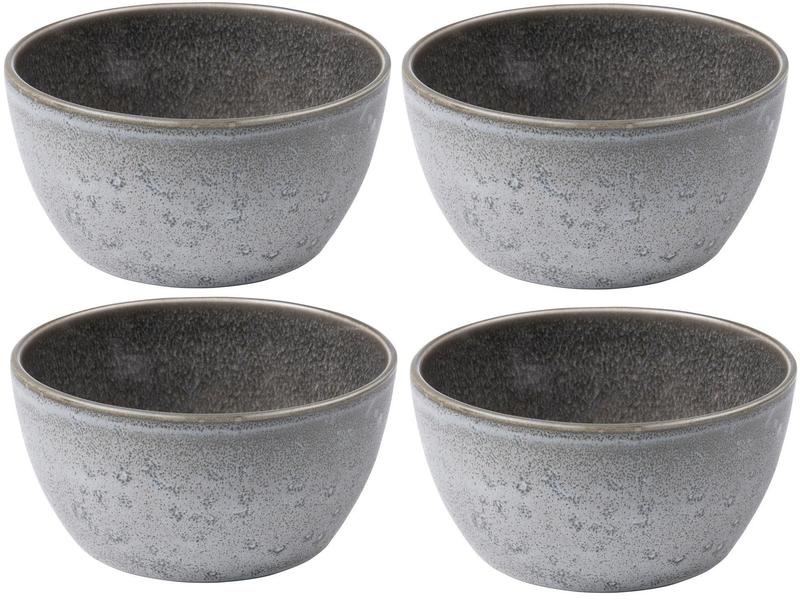 Bitz | Schale 14cm Grau | 4 Stk., D: 14cm, H: 7cm, Stoneware