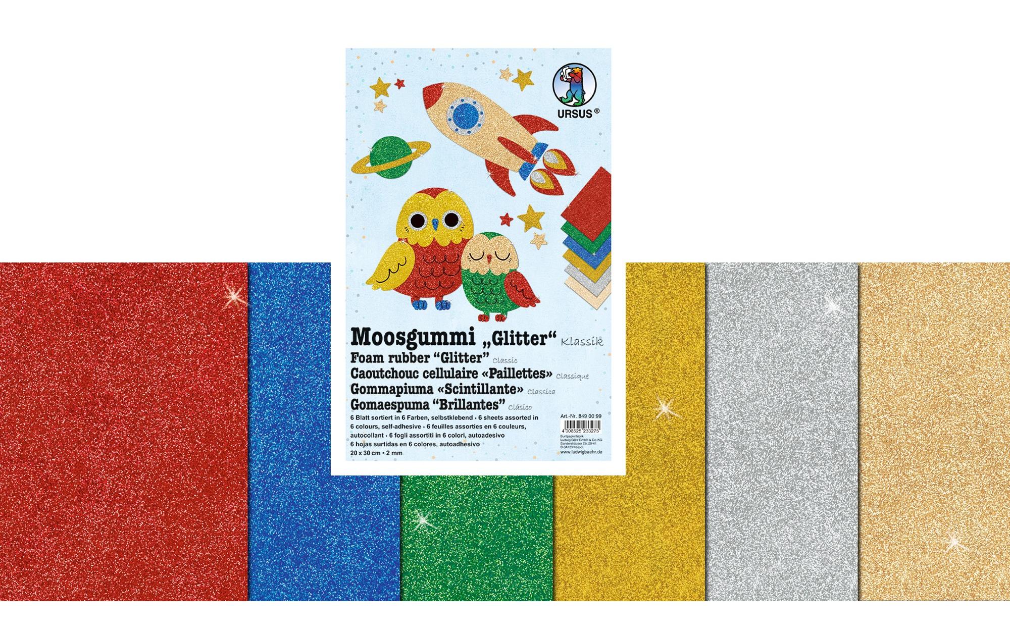 URSUS Moosgummi-Set Glitter Klassik