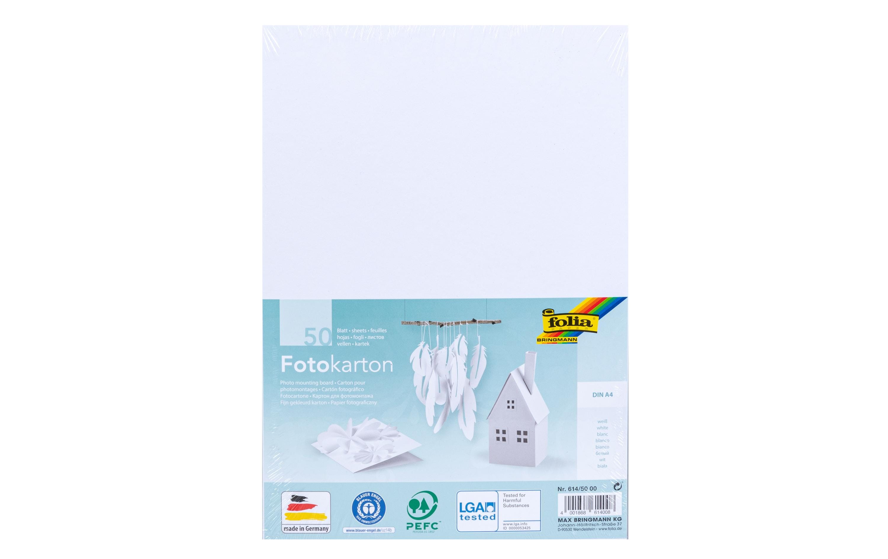 Folia, Fotokarton A4, 300 g/m², 50 Blatt, W