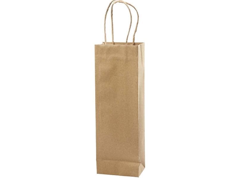 Creativ Company | Papiertasche Flasche | 10 Stück, 36 x 13 x 8 cm