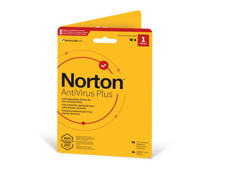 Norton | AntiVirus Plus Non-Subscription | Sleeve, Vollversion, 1 PC, 1J, ML