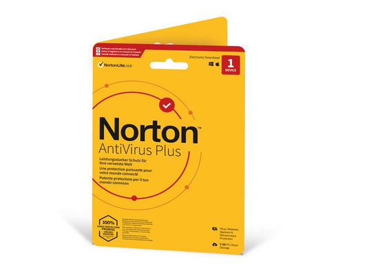 Norton | AntiVirus Plus Non-Subscription | Sleeve, Vollversion, 1 PC, 1J, ML