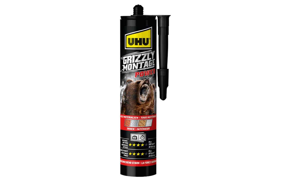 UHU Grizzly Montagekleber Power weiss
