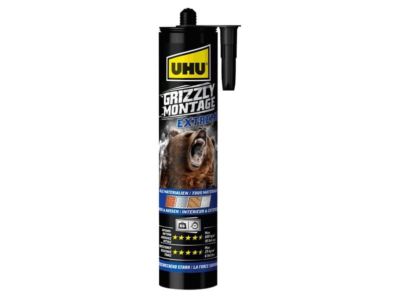 UHU | Grizzly Montagekleber Extra weiss | 435g