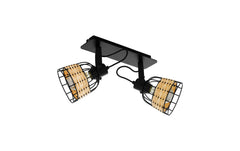 EGLO Leuchten | EGLO ANWICK 1 Spot schwarz/natur | exkl. 2x E27 40W