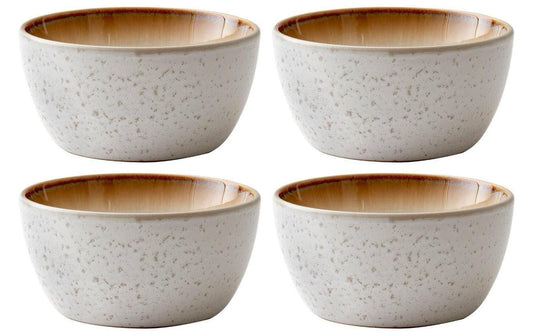 Bitz | Schale 14cm Creme/Creme | 4 Stk. , D: 14cm, H: 7cm, Stoneware