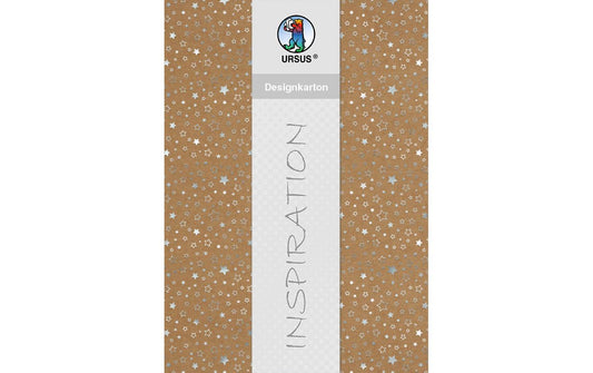 URSUS Designkarton Weihnachten Sterne silb.