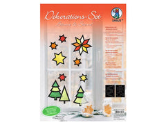 URSUS | Fensterbild Bäume & Sterne | Materialien für 6 Bäume u. 6 Sterne