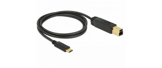 Delock | USB3.1 Kabel C-Stecker - B-Stecker | 1m, 10Gbps, Gen2, schwarz