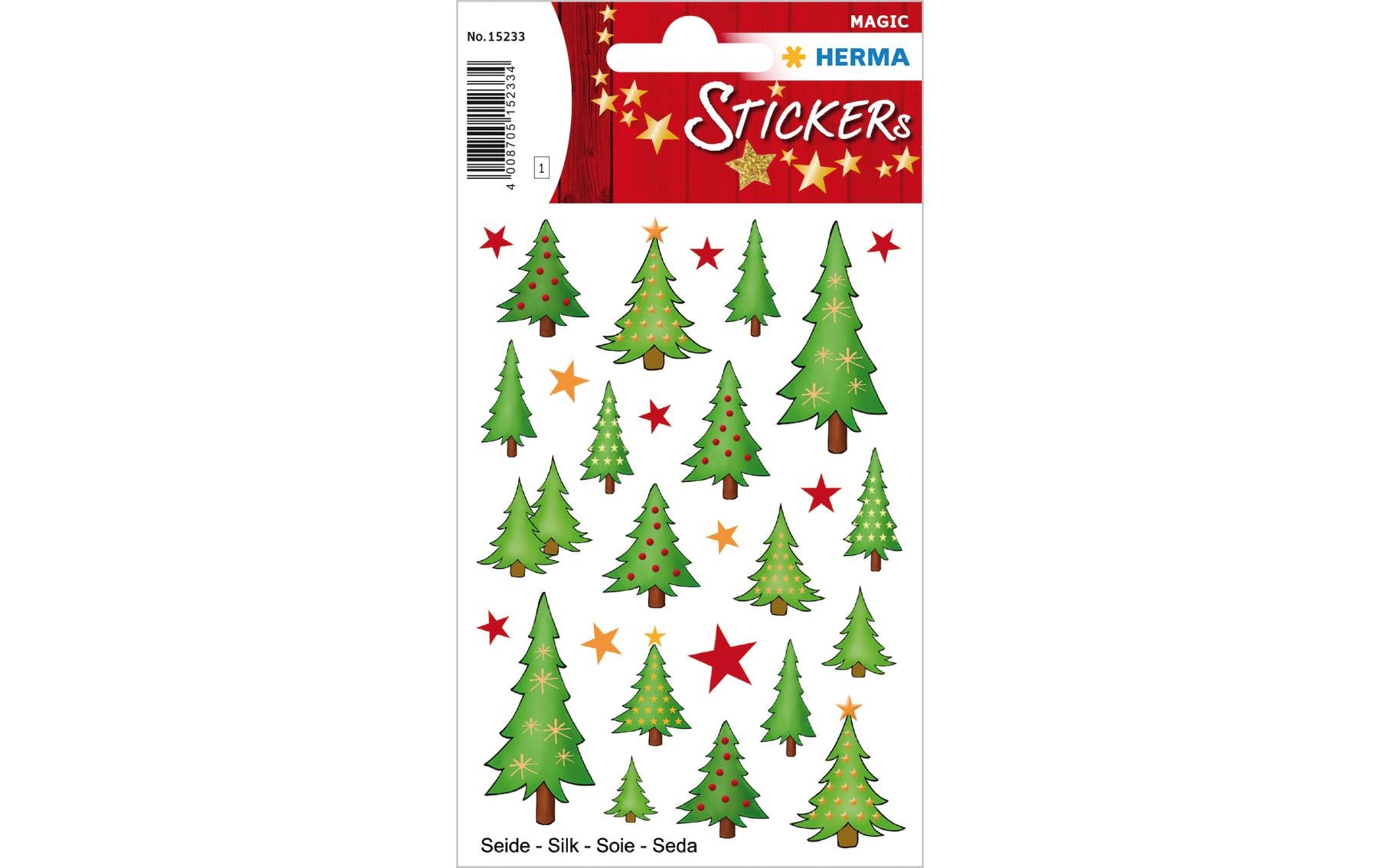 Herma Weihnachtssticker Tannenbäume