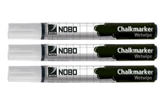 Nobo Boardmarker weiss, 3er Pack