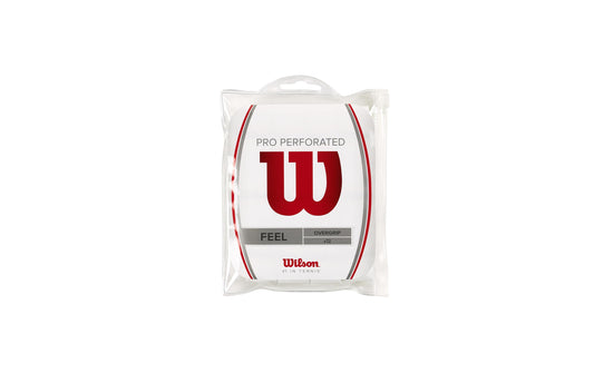 Wilson | Tennsi Grip Pro Overgrip Perforated | 12er-Pack, weiss