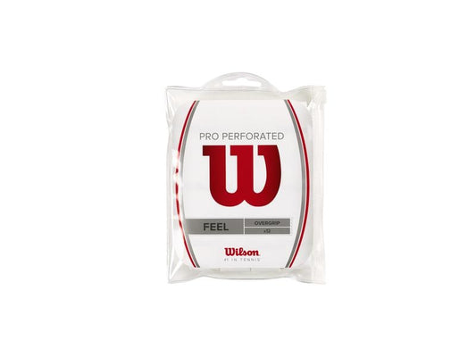Wilson | Tennsi Grip Pro Overgrip Perforated | 12er-Pack, weiss