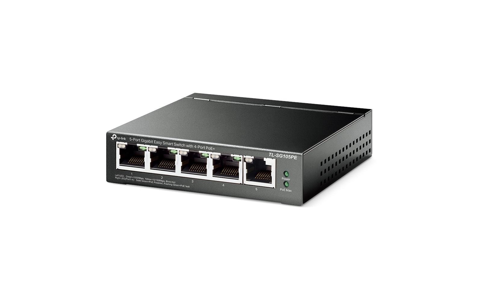 TP-Link TL-SG105PE:5Port PoE Gigabit Switch