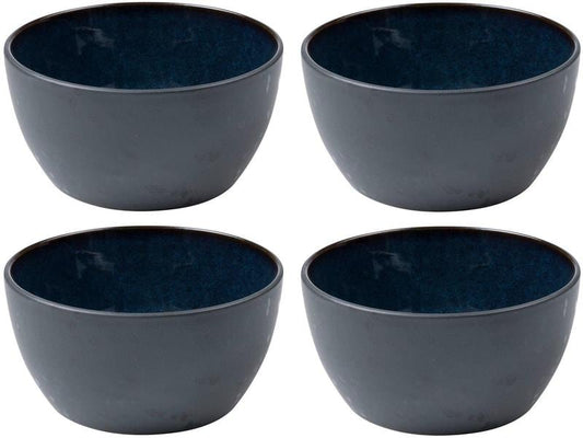 Bitz | Schale 14cm Schwarz/Blau | 4 Stk., D: 14cm, H: 7cm, Stoneware