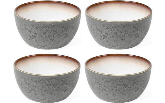 Bitz | Schale 14cm Grau/Creme | 4 Stk., D: 14cm, H: 7cm, Stoneware