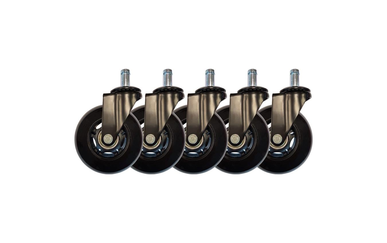 LC-Power, Gaming Stuhlrollen 5er Set Schwar