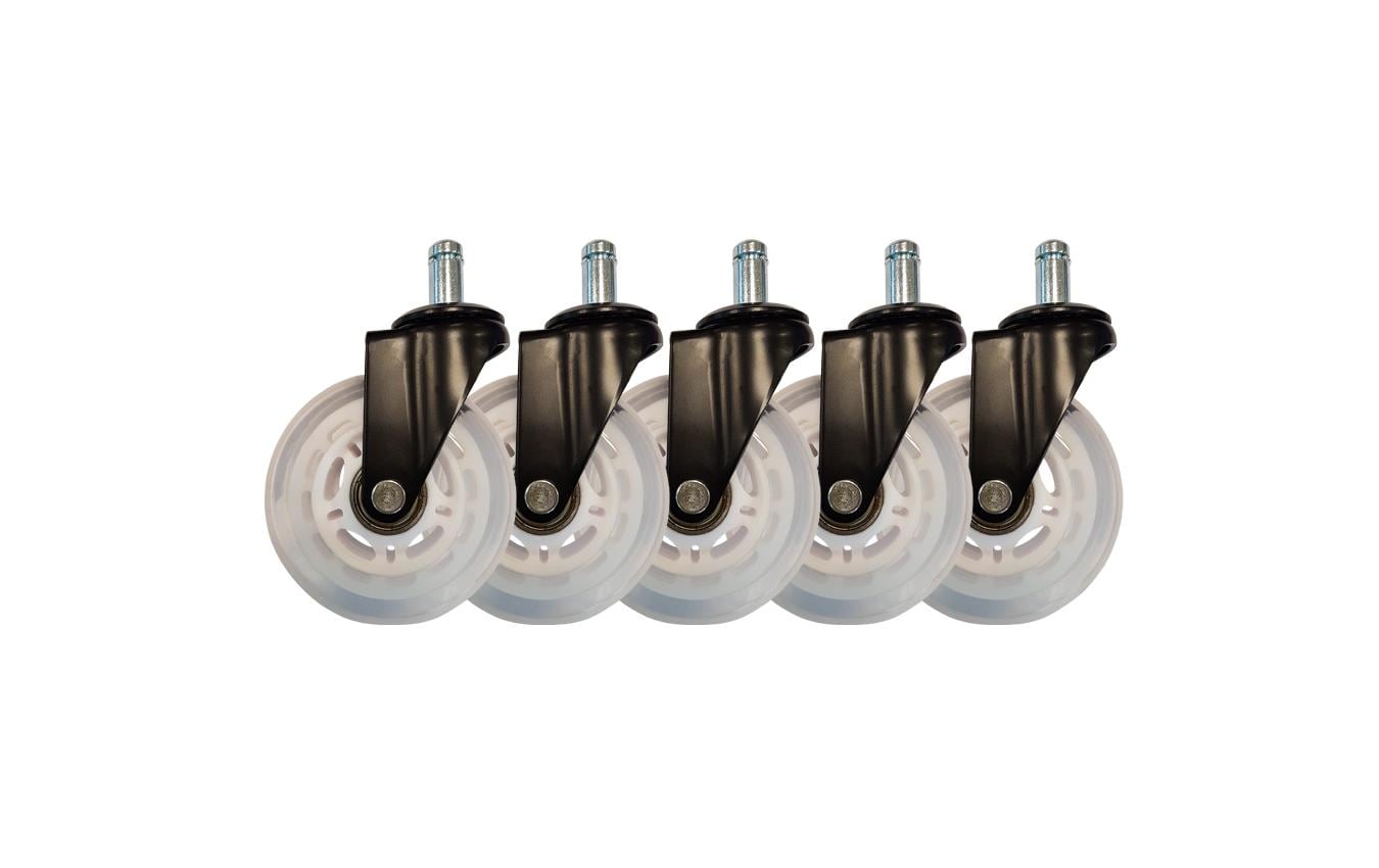 LC-Power, Gaming Stuhlrollen 5er Set Weiss