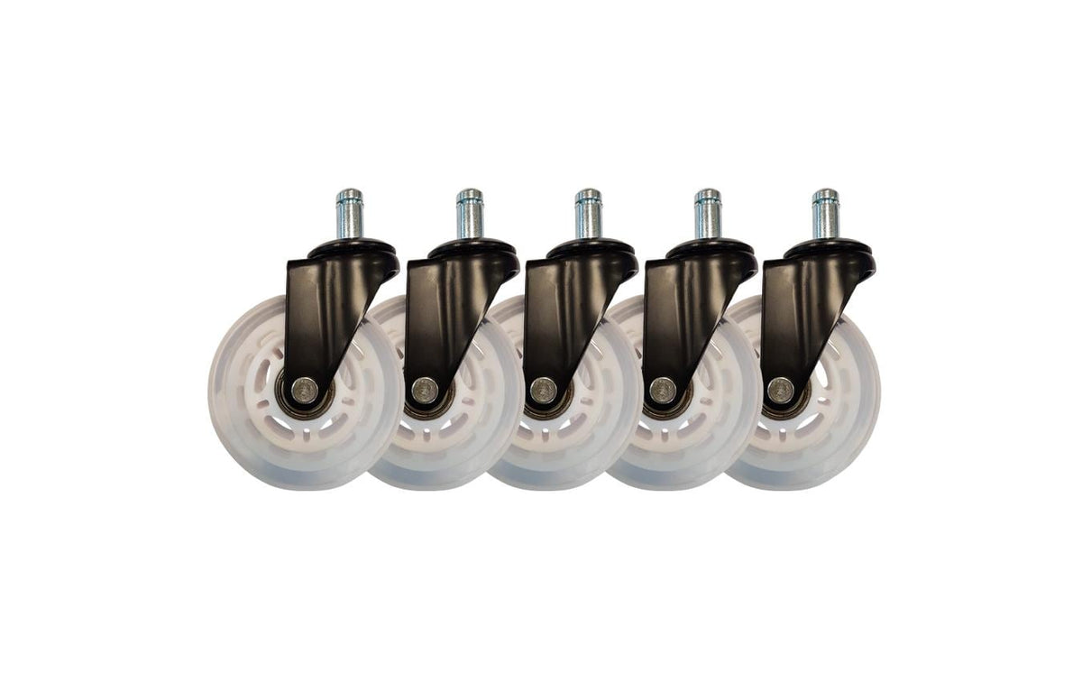 LC-Power, Gaming Stuhlrollen 5er Set Weiss