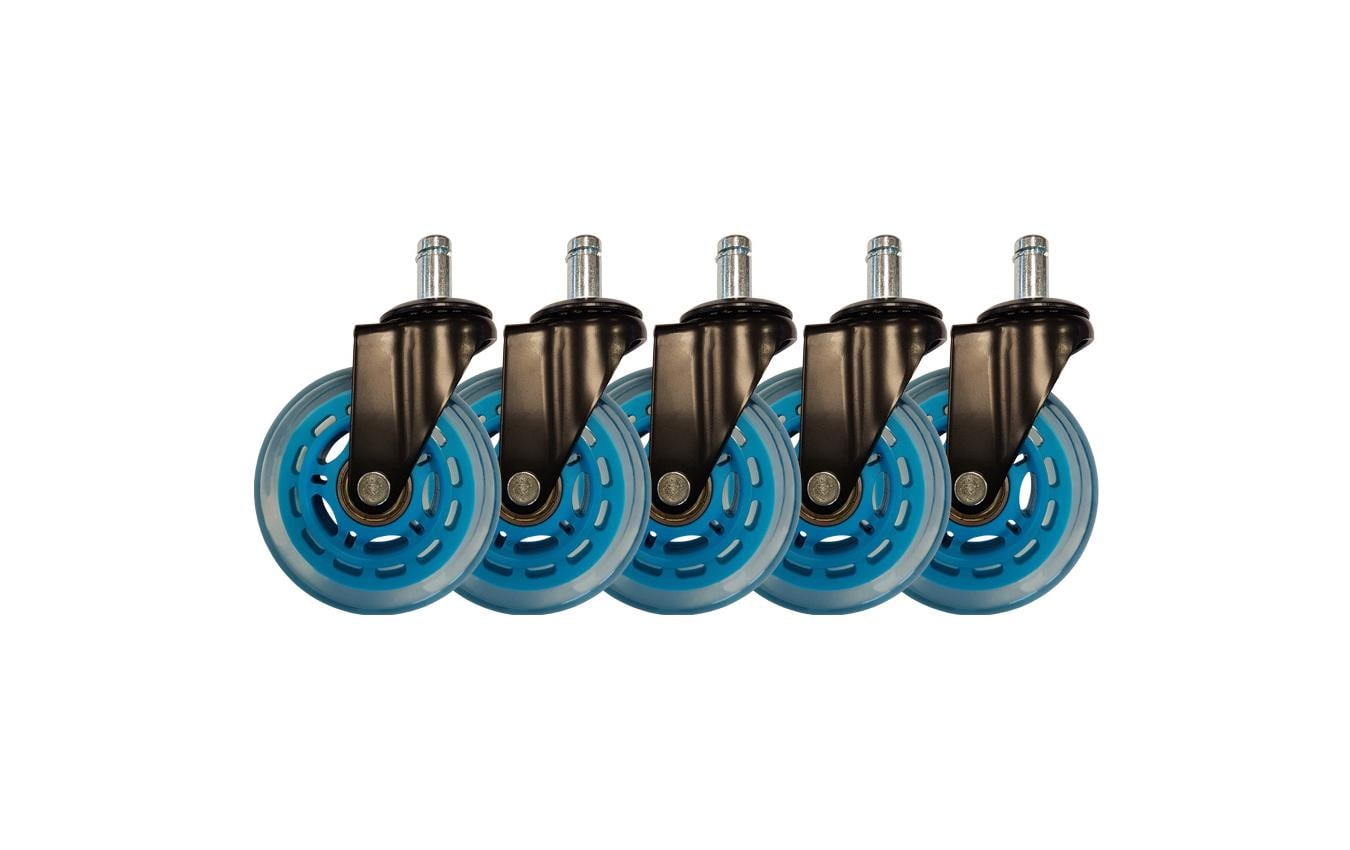 LC-Power, Gaming Stuhlrollen 5er Set Hellbl