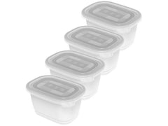 Rotho | Gefrierdosen Set Freeze | 4x 0.75 Liter, transp, 158x114x134 mm