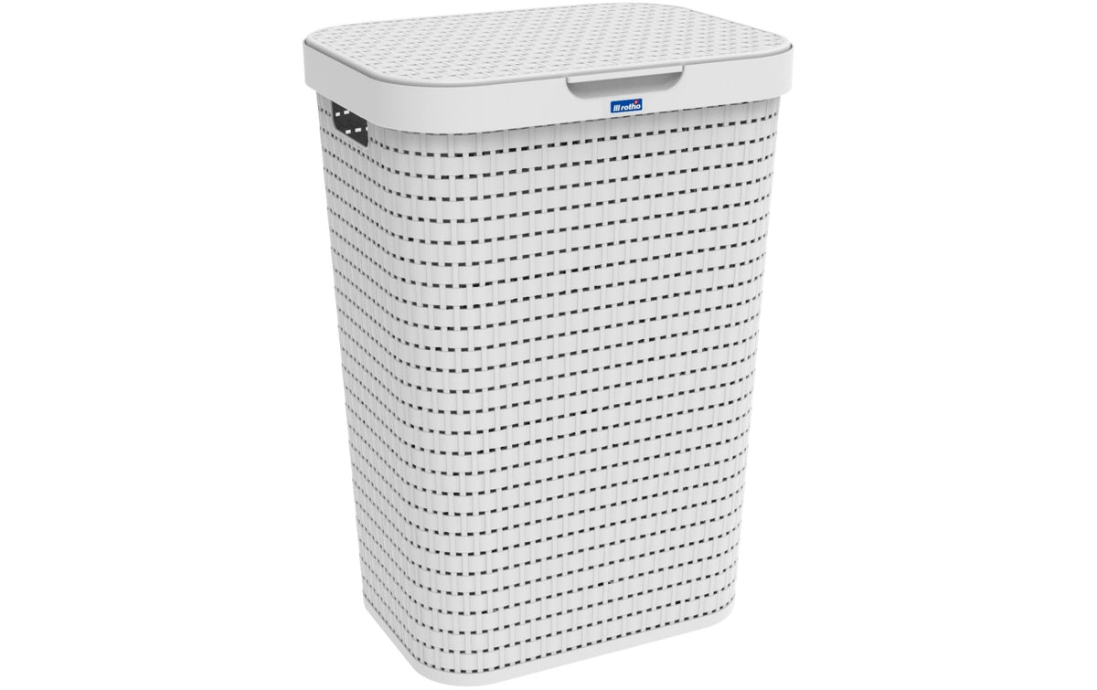 Rotho, Wäschesammler Country 55 l, Weiss