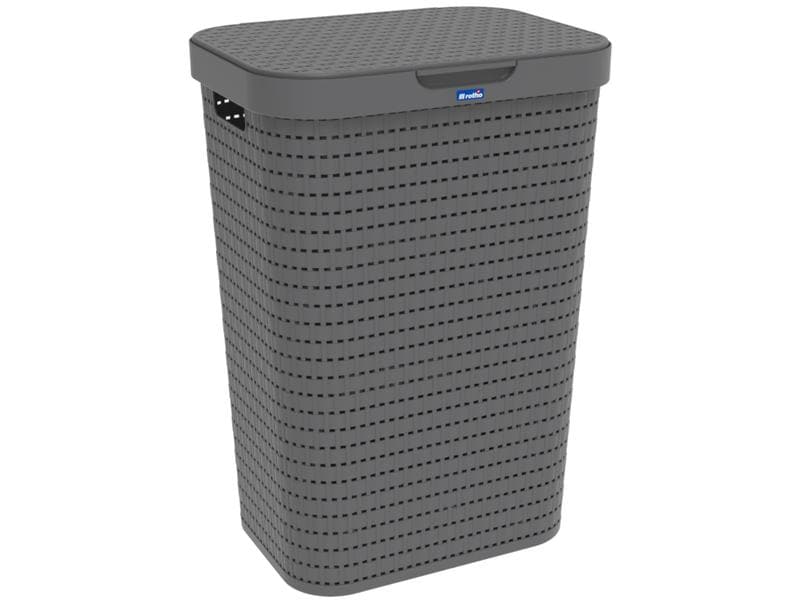 Rotho | Wäschesammler Country | 55 l, Anthrazit