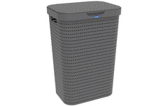 Rotho | Wäschesammler Country | 55 l, Anthrazit