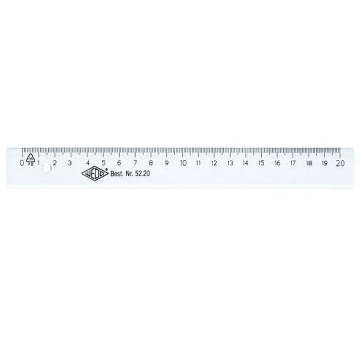 WEDO Lineal aus Kunststoff 20cm Skala