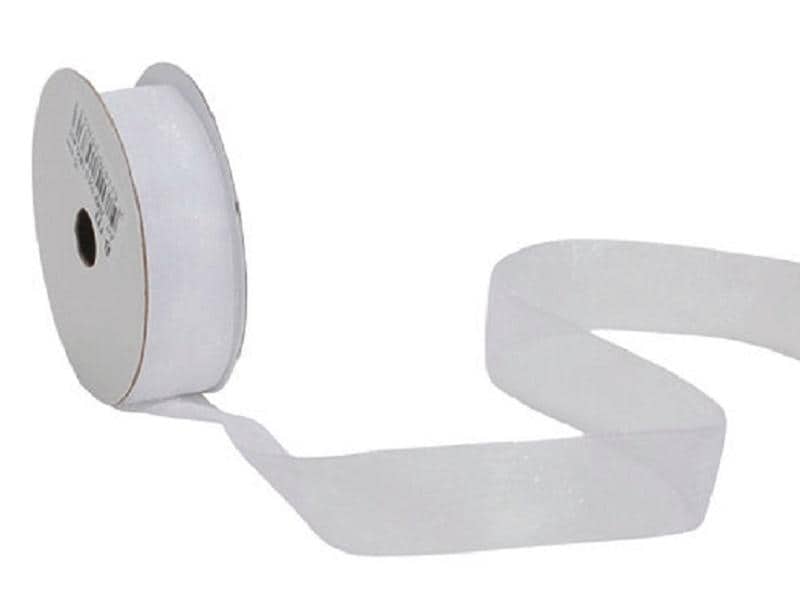 Spyk | Geschenkband Organsa | weiss, B: 15 mm, Länge: 8m