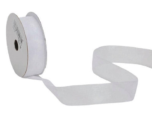 Spyk | Geschenkband Organsa | weiss, B: 15 mm, Länge: 8m