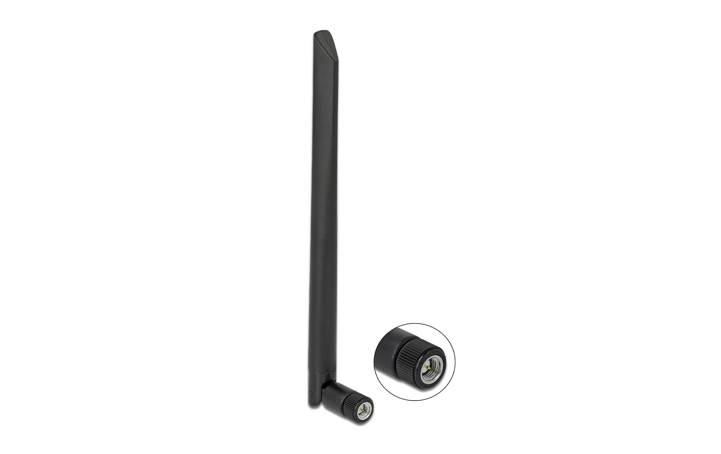 Delock WLAN Antenne, 5dbi, Kippgelenk, 20cm