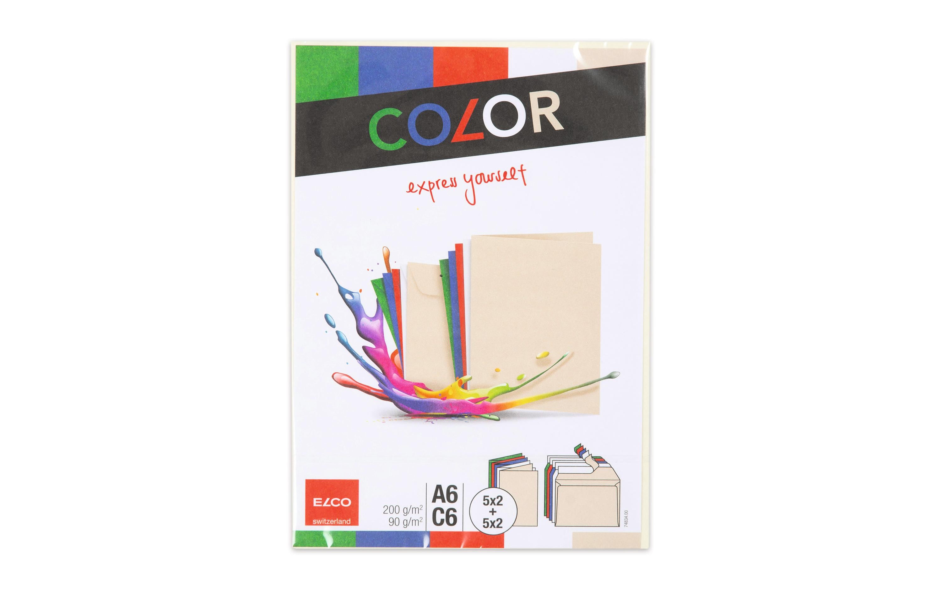 ELCO, Doppelkarte mit Couvert Color A6/C6 M