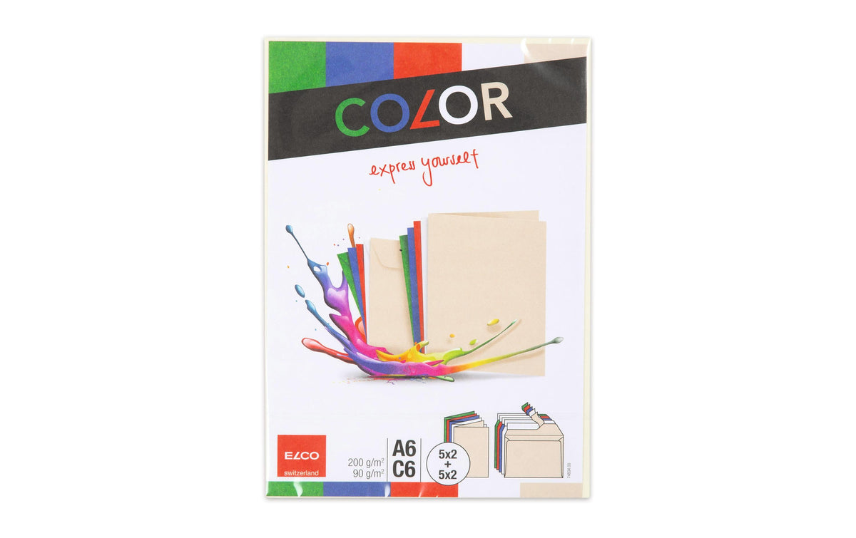 ELCO, Doppelkarte mit Couvert Color A6/C6 M